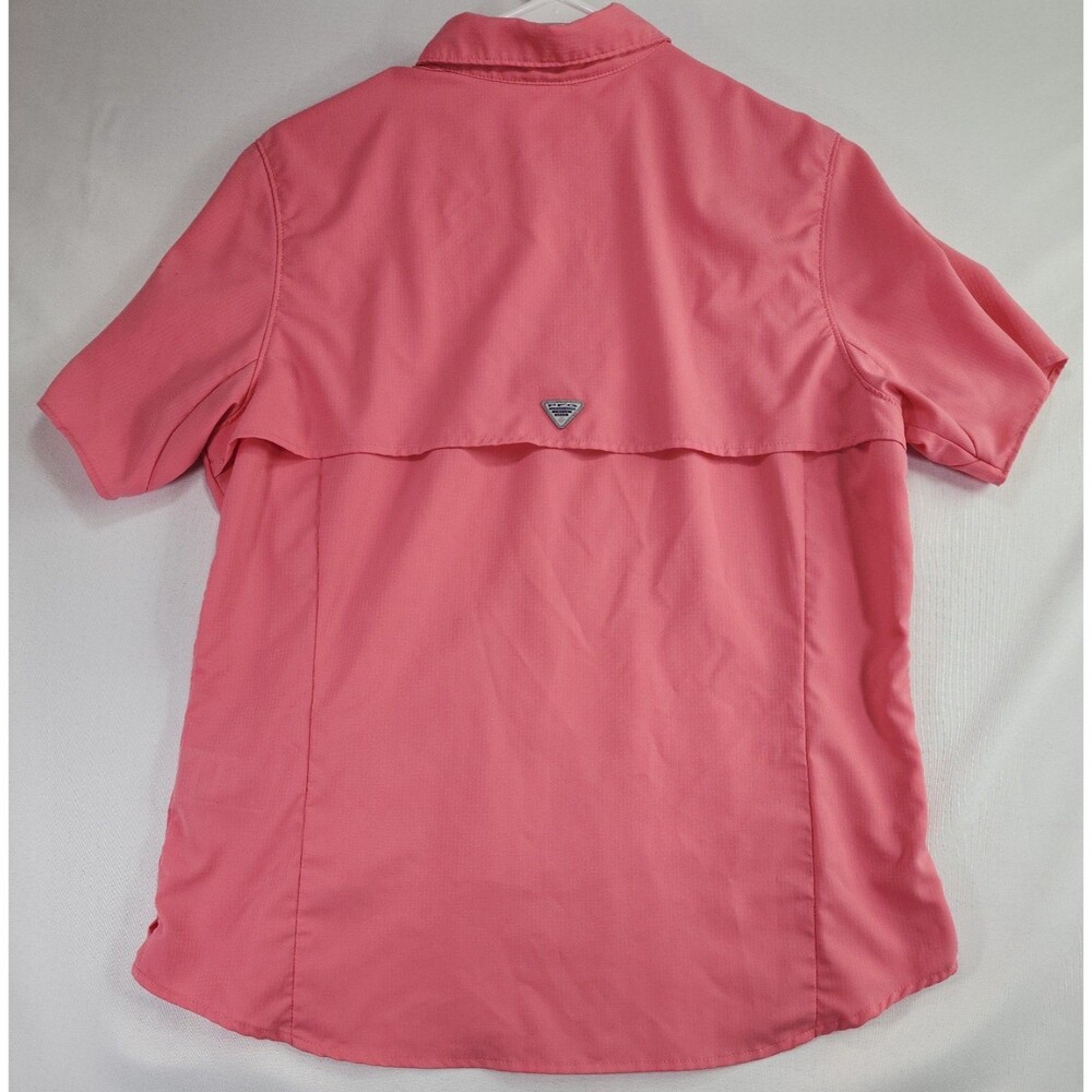 Columbia PFG Womens Large Coral Pink Short Sleeve Shirt Omni-Shade Vented - Picture 10 of 12